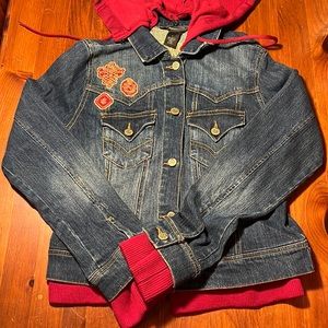 ROCAWEAR Vintage removable hooded denim jacket